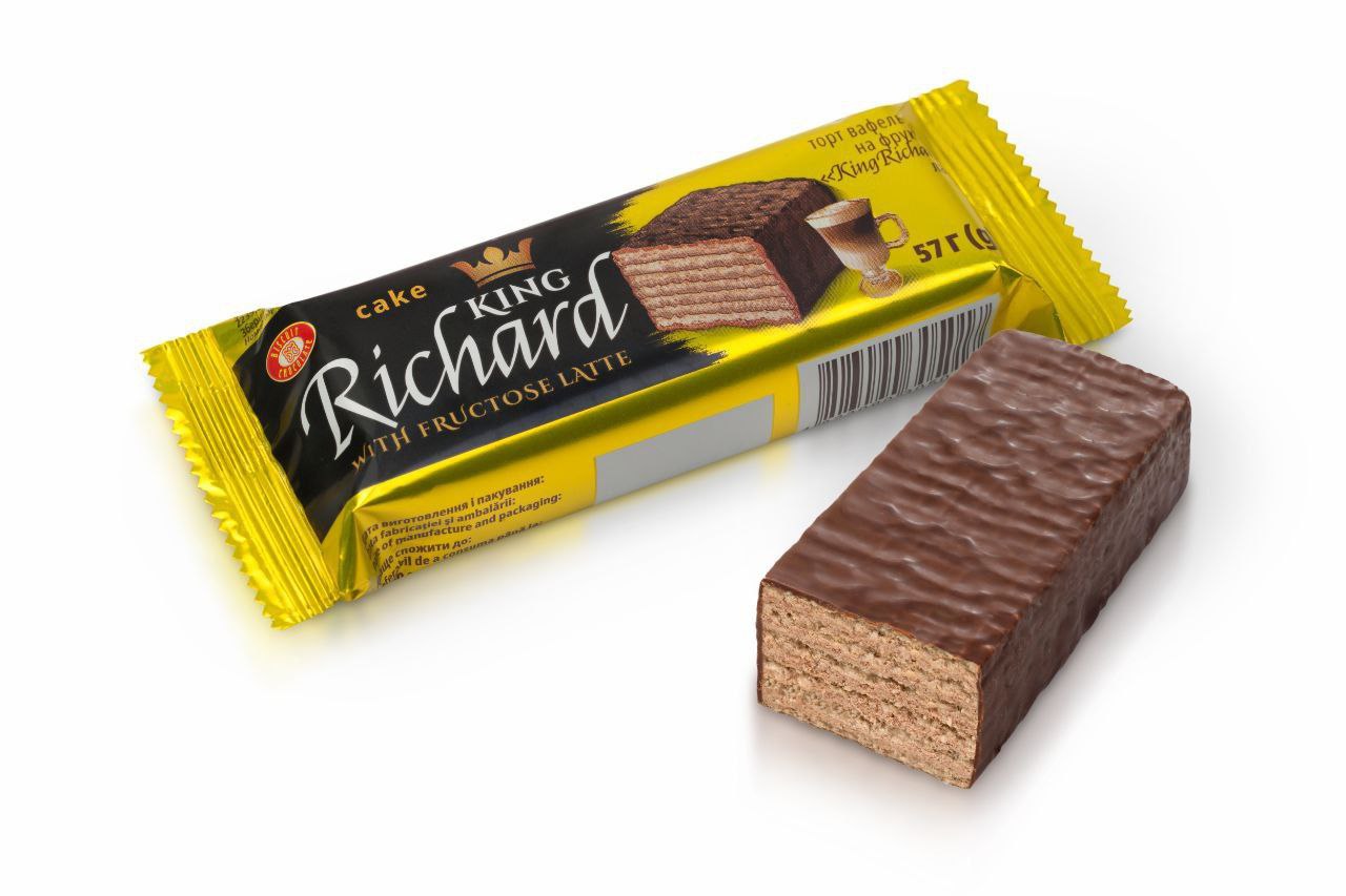 Торт вафельний King Richard лате ХБФ 57г